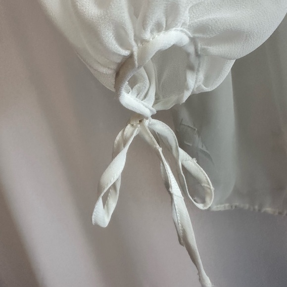 GUESS Sheer Long Sleeve Blouse With Lace Detail - Picture 5 of 8